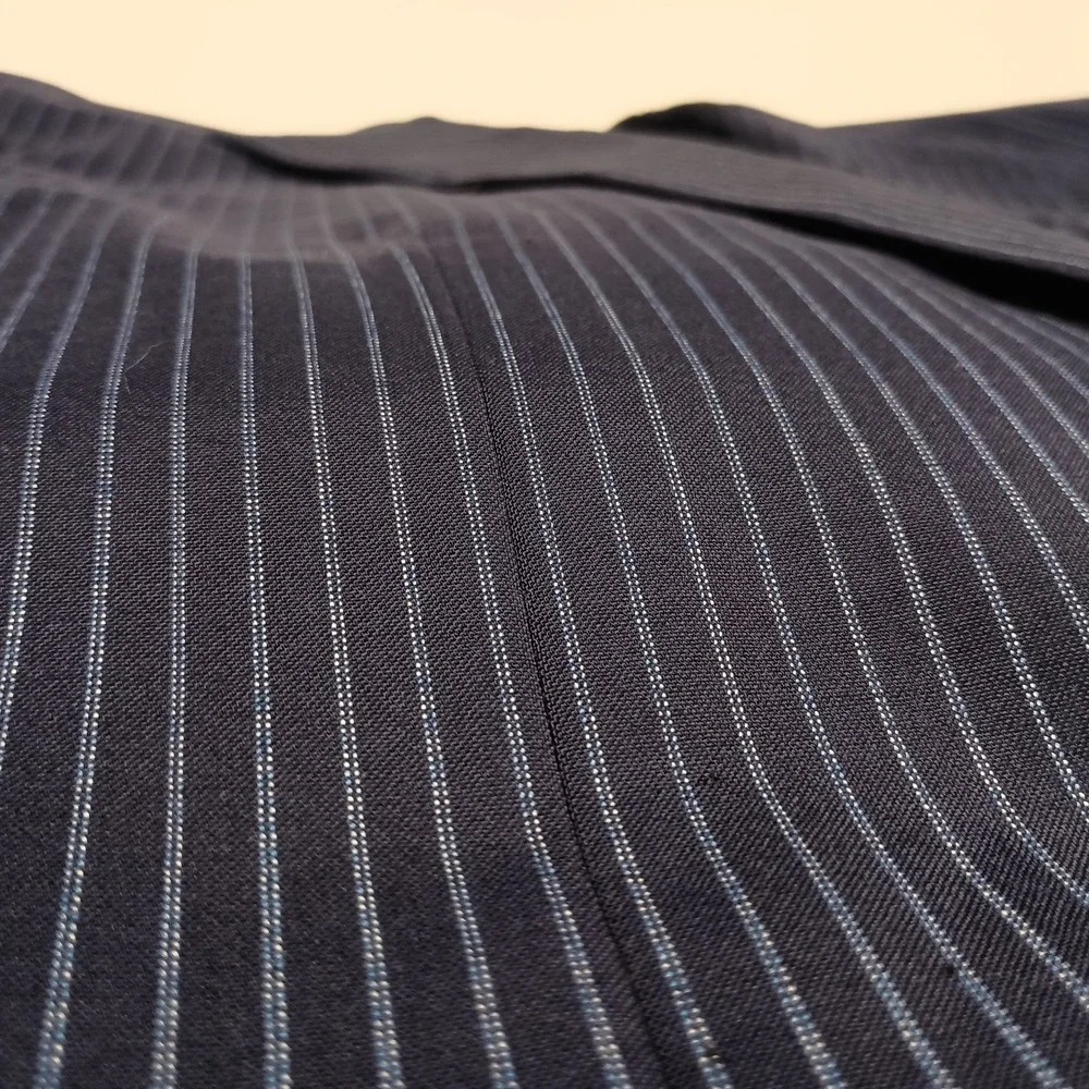CORNELIANI Mantua Suit Super 130's 42R 36W Virgin Wool Navy Blue Pinstripe - Picture 9 of 16